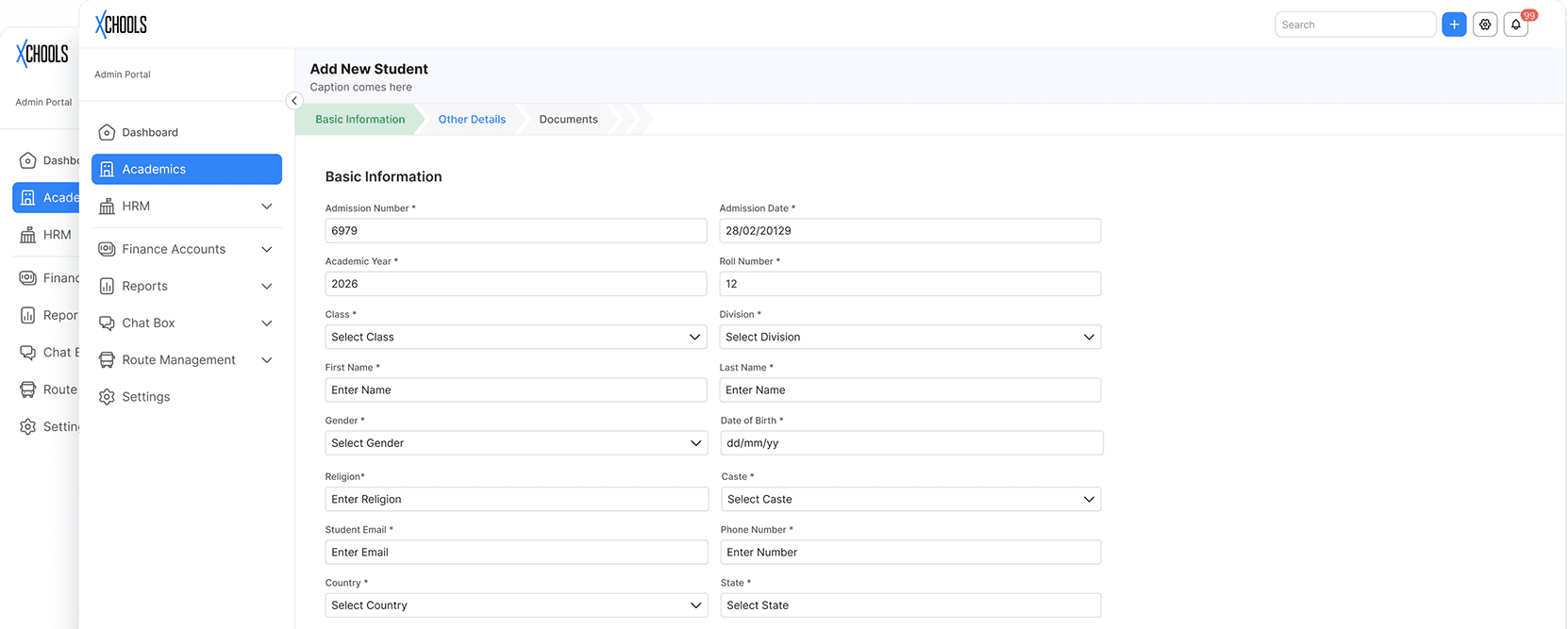 Modern Admission Management Dashboard Preview