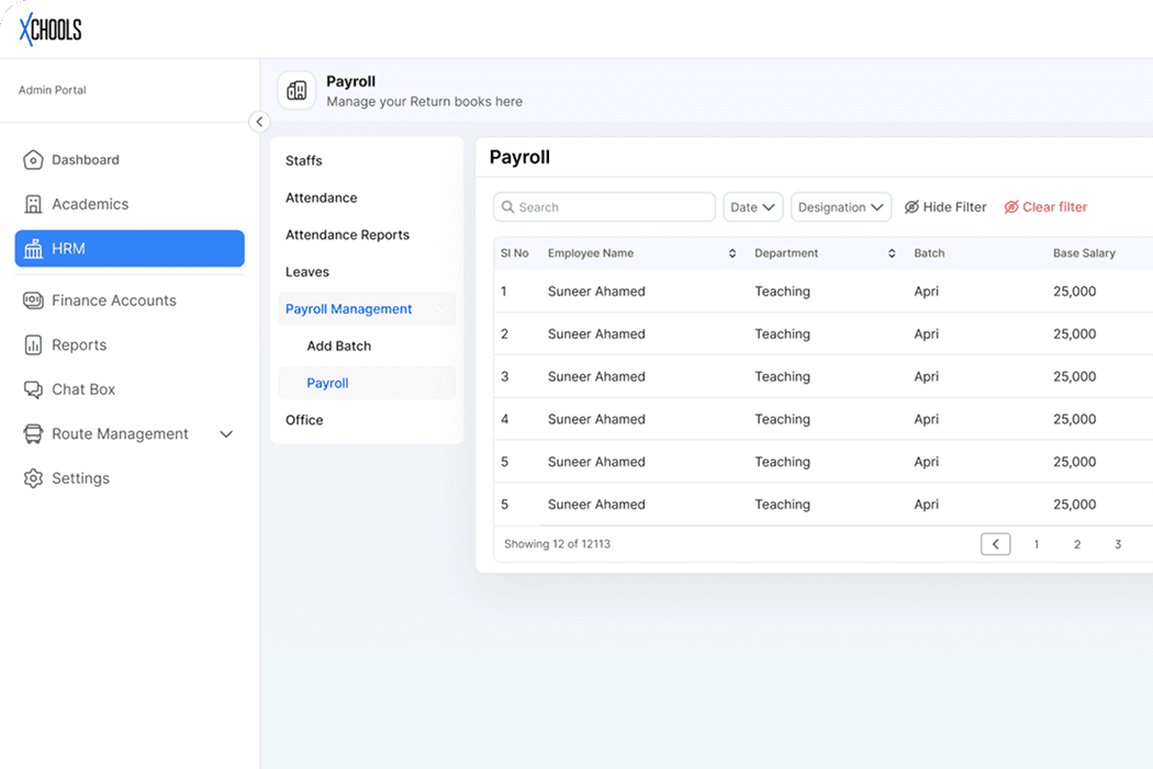 HRM Dashboard & Payroll Management Preview