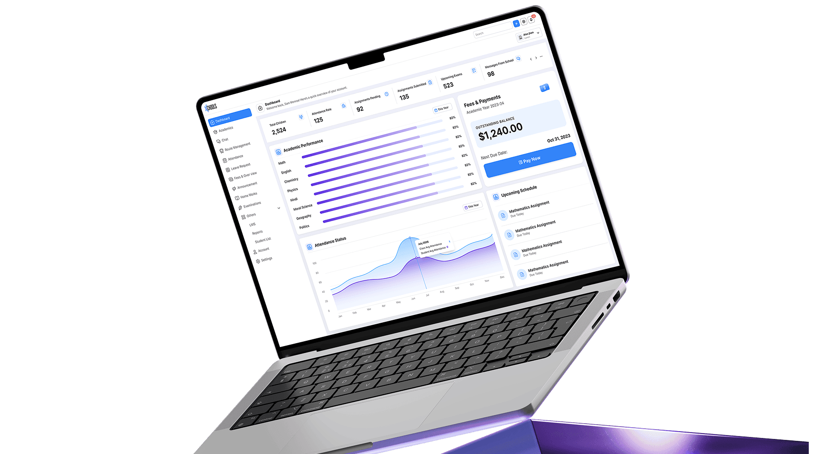 Student management dashboard