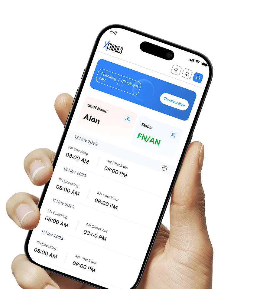 Teacher attendance mobile application preview